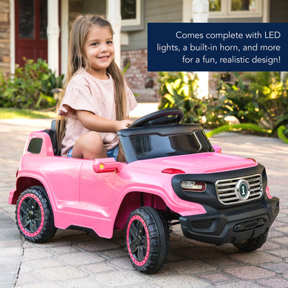 6V Kids Ride-On Car Truck Toy w/ RC Parent Control, 3 Speeds, Lights, Horn