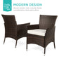 5-Piece Wicker Patio Dining Table Set w/ 4 Chairs