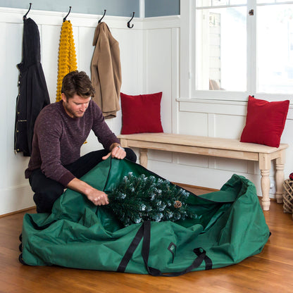 Rolling Duffle Storage Bag for 9ft Christmas Tree w/ Wheels, Handle