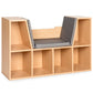 6-Cubbie Kids Bookcase Furniture Accent w/ Cushioned Reading Nook