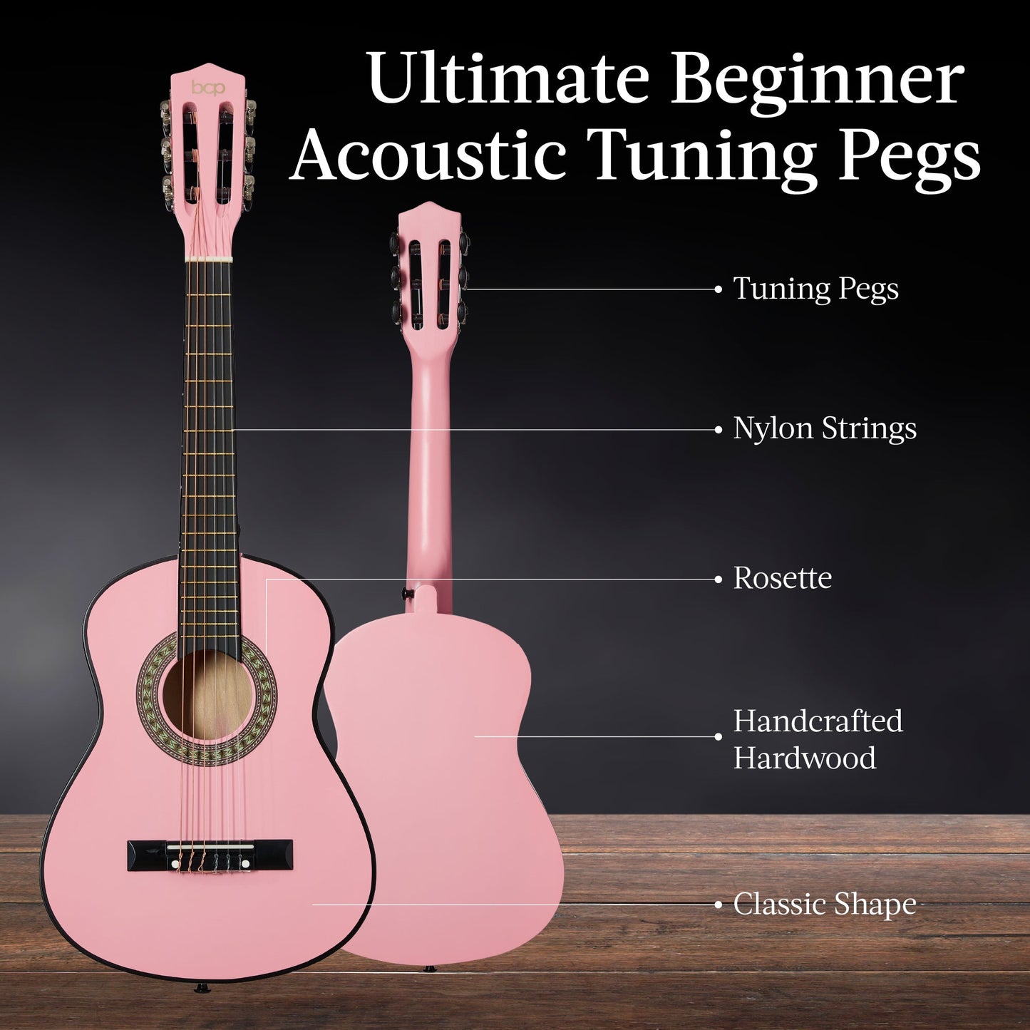 Kids Acoustic Guitar Beginner Starter Kit with Carrying Case - 30in