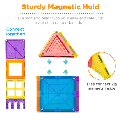 265-Piece Kids Magnetic Tiles STEM Construction Toy Building Block Set