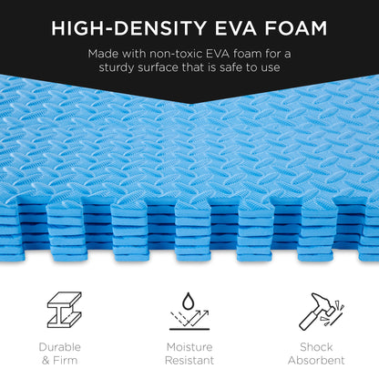 Multipurpose Foam Tiles Customizable Floor Mat w/ Removable Edges