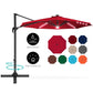 360-Degree LED Cantilever Offset Patio Umbrella w/ Tilt - 10ft
