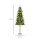 Pre-Lit Artificial Alpine Slim Pencil Christmas Tree w/ LED Lights, Stand