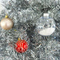 Silver Artificial Tinsel Christmas Tree w/ Foldable Stand