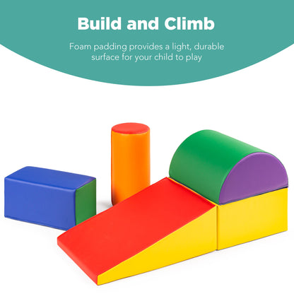 5-Piece Kids Climb & Crawl Soft Foam Shapes Structure Playset