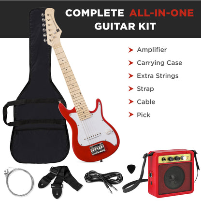 Kids Electric Guitar Beginner Starter Kit w/ 5W Amplifier - 30 in