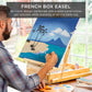 Portable Wooden French Easel w/ 32pc Beginners Kit