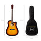 41in Beginner Acoustic Electric Cutaway Guitar Set w/ Case, Strap
