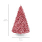 Pink Artificial Tinsel Christmas Tree w/ Foldable Stand