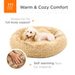 Self-Warming Shag Fur Calming Pet Bed w/ Water-Resistant Lining - Brown