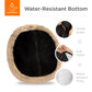 Self-Warming Shag Fur Calming Pet Bed w/ Water-Resistant Lining - Brown