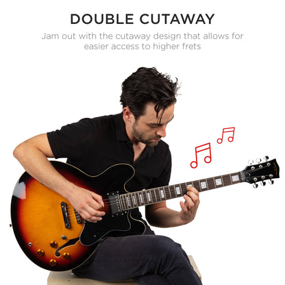 All-Inclusive Semi-Hollow Body Electric Guitar Set