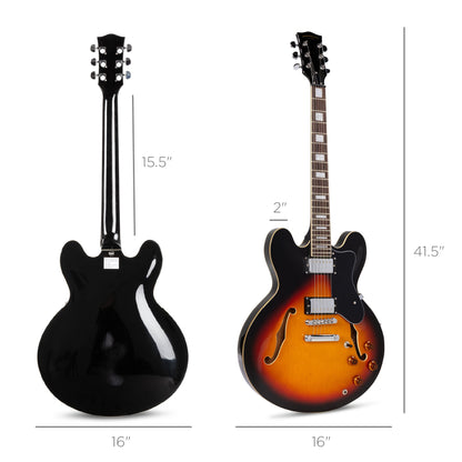 All-Inclusive Semi-Hollow Body Electric Guitar Set