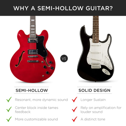 All-Inclusive Semi-Hollow Body Electric Guitar Set