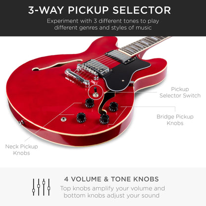 All-Inclusive Semi-Hollow Body Electric Guitar Set