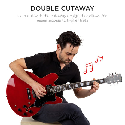 All-Inclusive Semi-Hollow Body Electric Guitar Set