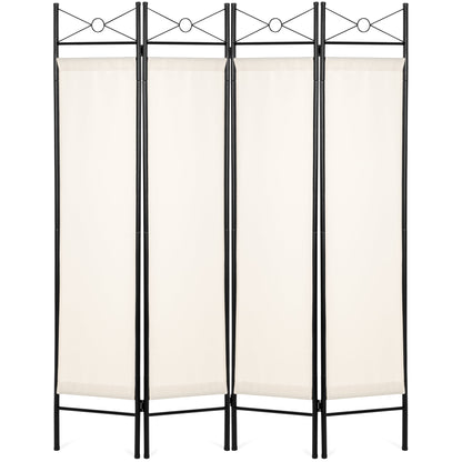 4-Panel Folding Privacy Screen Room Divider Decoration Accent, 6ft