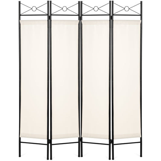 4-Panel Folding Privacy Screen Room Divider Decoration Accent, 6ft