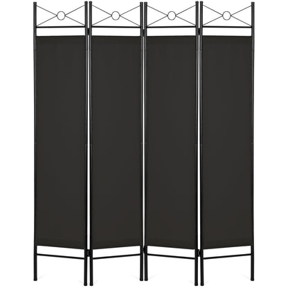 4-Panel Folding Privacy Screen Room Divider Decoration Accent, 6ft