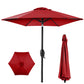 Outdoor Market Patio Umbrella w/ Push Button Tilt, Crank Lift - 7.5ft