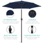 Outdoor Market Patio Umbrella w/ Push Button Tilt, Crank Lift - 7.5ft