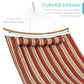 2-Person Quilted Portable Hammock w/ Curved Bamboo Spreader Bar, Carry Bag