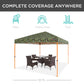 One-Person Setup Instant Pop Up Canopy w/ Wheeled Bag - 10x10ft