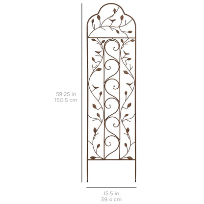 Set of 2 Iron Arched Garden Trellis