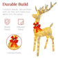 Lighted Christmas Reindeer & Sleigh Outdoor Decor Set w/ LED Lights