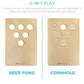 2-In-1 Cornhole & Beer Pong Board Game Set w/ 2 Carrying Bags, 6 Bean Bags
