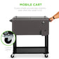 Portable Rolling Cooler Cart w/ Bottle Opener, Catch Tray - 80qt