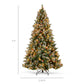 Pre-Lit Christmas Pine Tree w/ Pine Cones, Flocked Branch Tips, Berries