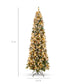 Pre-Lit Partially Flocked Spruce Pencil Tree w/ Berries, Pine Cones
