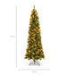 Pre-Lit Spruce Pencil Christmas Tree w/ Berries, Pine Cones