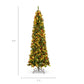 Pre-Lit Spruce Pencil Christmas Tree w/ Berries, Pine Cones