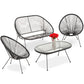 4-Piece All-Weather Acapulco Conversation Set w/ Table, Loveseat