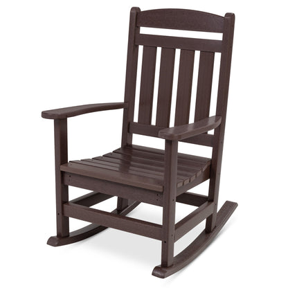 All-Weather Indoor Outdoor Porch Rocking Chair w/ 300lb Weight Capacity