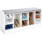 Shoe Storage Rack Bench w/ Padded Seat, 10 Cubbies - 46in