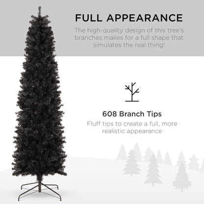 Black Artificial Pencil Holiday Christmas Tree