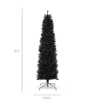 Black Artificial Pencil Holiday Christmas Tree