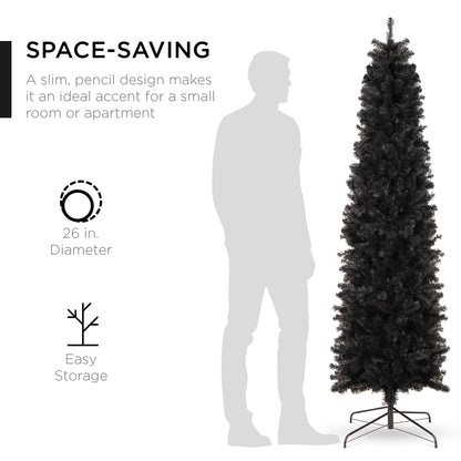 Black Artificial Pencil Holiday Christmas Tree