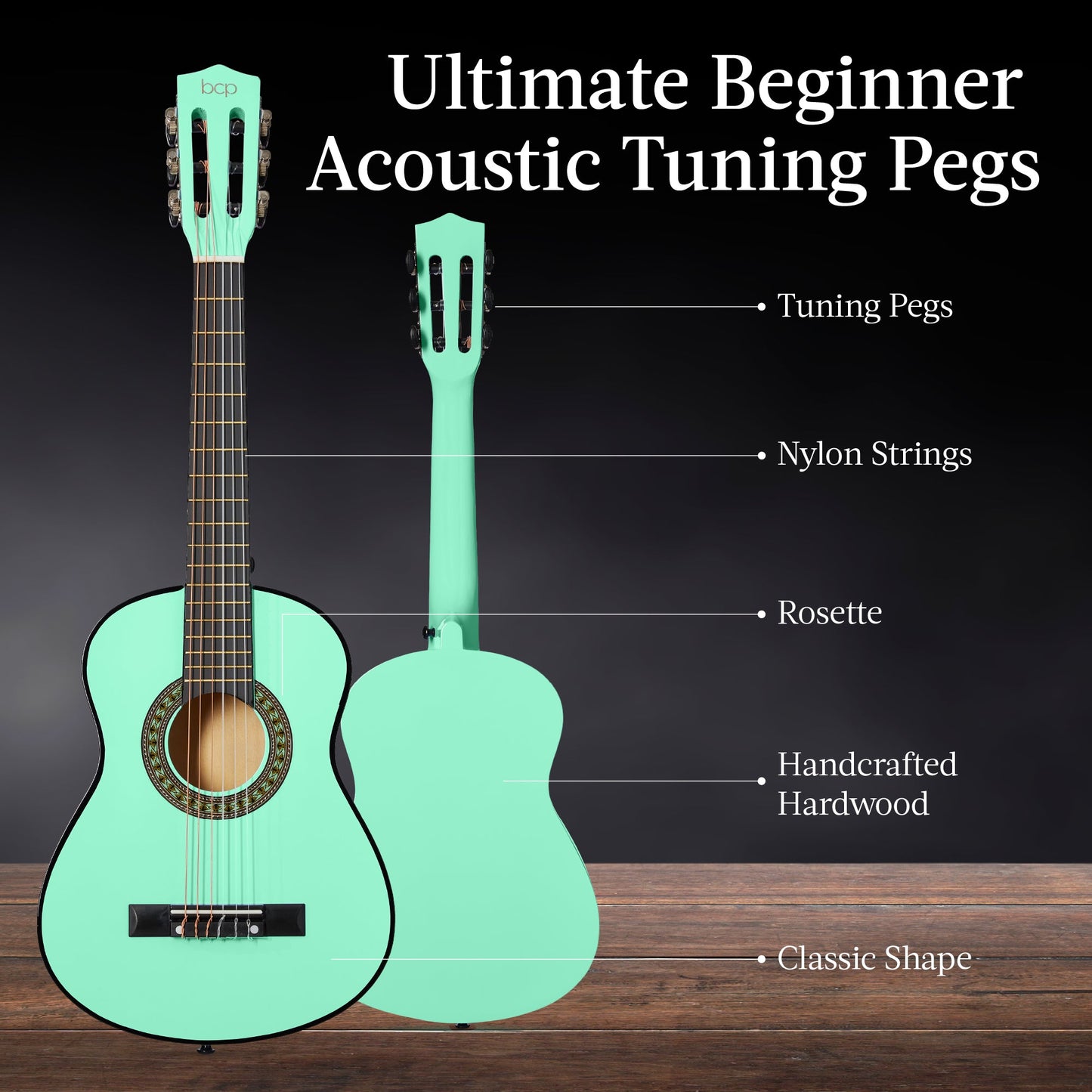 Kids Acoustic Guitar Beginner Starter Kit with Carrying Case - 30in