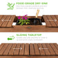 Wood Garden Potting Bench w/ Sliding Tabletop, Food Grade Dry Sink, Wheels