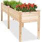 Raised Garden Bed, Elevated Wood Garden Planter Stand - 72x23x30in