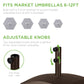 Fillable Mobile Umbrella Base Stand w/ 4 Wheels, 2 Locks, 123lb Capacity