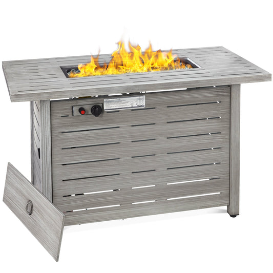 50,000 BTU Steel Propane Gas Fire Pit w/ Auto Ignition - 42in