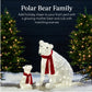 2-Piece Lighted Polar Bear Family Outdoor Decor Set w/ LED Lights