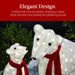 2-Piece Lighted Polar Bear Family Outdoor Decor Set w/ LED Lights